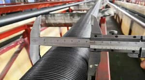 finned tube dimensional performance testing in manufacturing