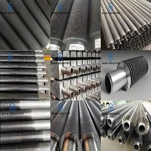 Different types of finned tubes